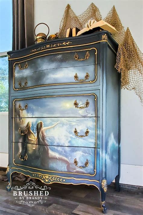 Unique Mermaid Furniture Transfer Brushed by Brandy Custom Painted Furniture Sacramento CA ...