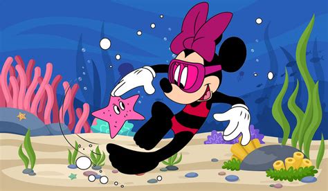 Minnie Mouse In A Bikini Swimsuit Underwater By Rosasmitt On Deviantart