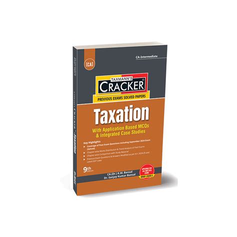 Taxmann Ca Inter Cracker Taxation New Syllabus By K M Bansal Sanjay