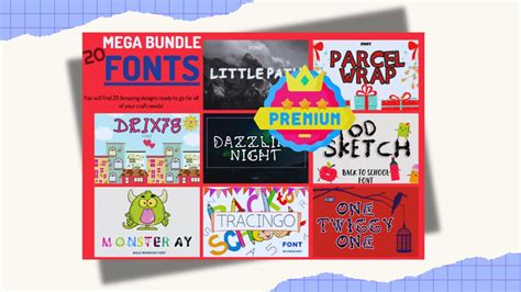 The Mega Font Bundle Canvas Svg Instant Digital Download Procreate