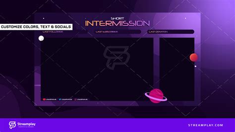 Cosmic Space Animated Stream Package Streamplay Graphics