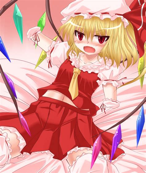 Rule 34 Amputee Angry Blonde Hair Blush Fangs Flandre Scarlet Hat