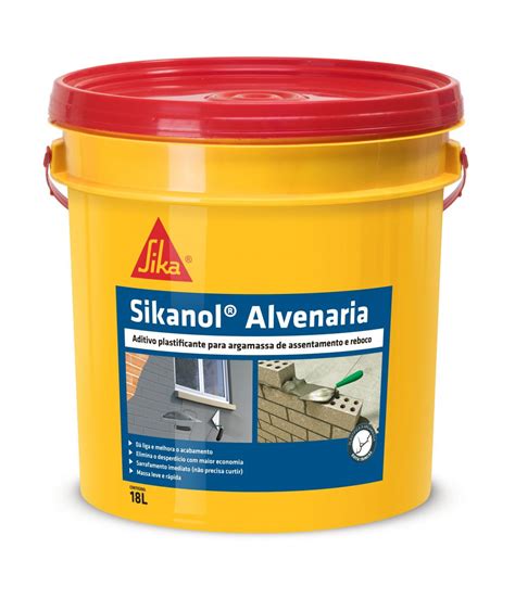 Aditivo para dar liga à argamassa SIKANOL ALVENARIA Sikaguía Brasil