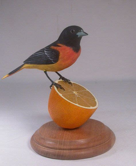 Baltimore Oriole Wooden Carved Bird Etsy