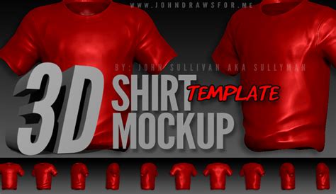 3D SHIRT MOCKUP - TEMPLATE (Photoshop) by Sullyman on DeviantArt