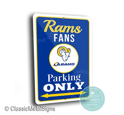 LA Rams Parking Only Sign | LA Rams | NFL Rams Gift