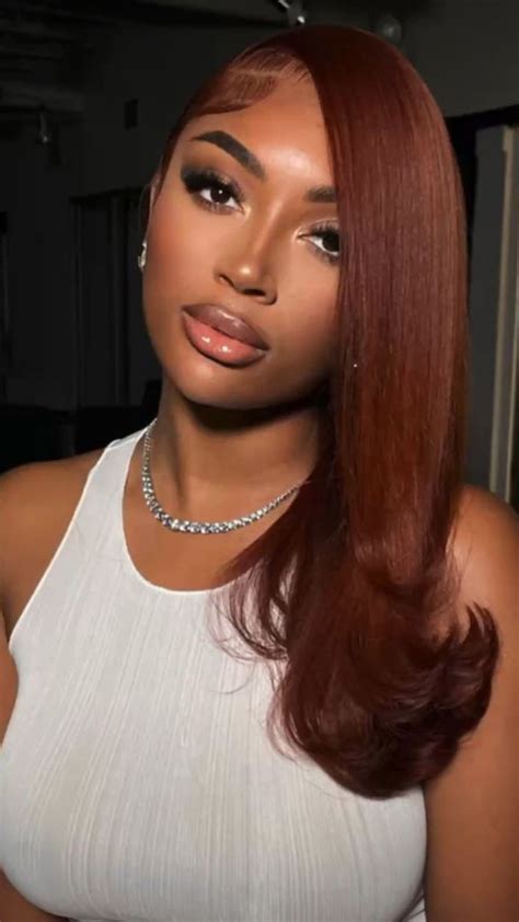 Pin On H A I R D O N E Hair Flip Dark Ginger Hair Front Lace Wigs