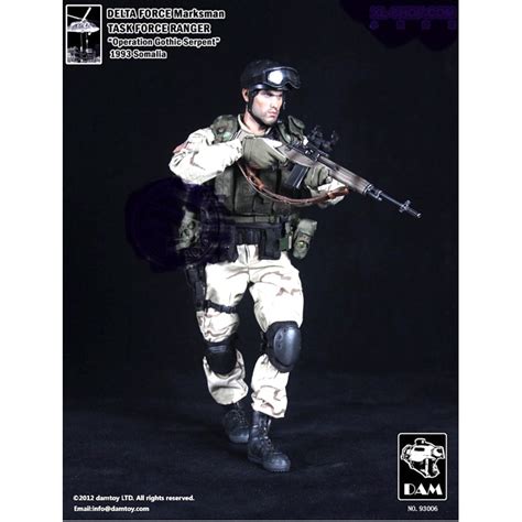 1/6 Scale DAMTOYS - Delta Force Marksman -TASK FORCE RANGER - Operation ...