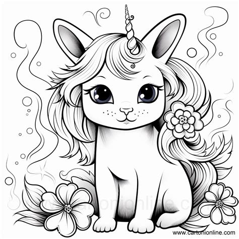 Målarbok 03 från Cat unicorn