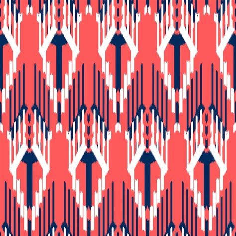 Premium Vector Ikat Seamless Pattern Design