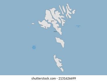 Faroe Islands Political Map Neighbors Capital Stock Illustration