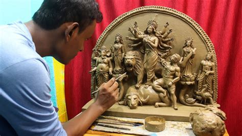 Durga Murti Making Full Set With Clay Mitti Se Durga Murti Kaise