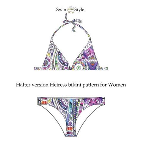 Bikini Sewing Pattern Women S Heiress Triangle Etsy Tecniche Di