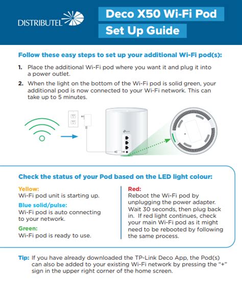 Deco X50 Wi-Fi Pod Set Up Guide