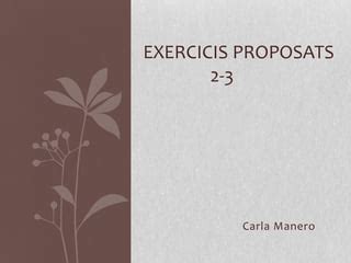 Exercicis Proposats PPT