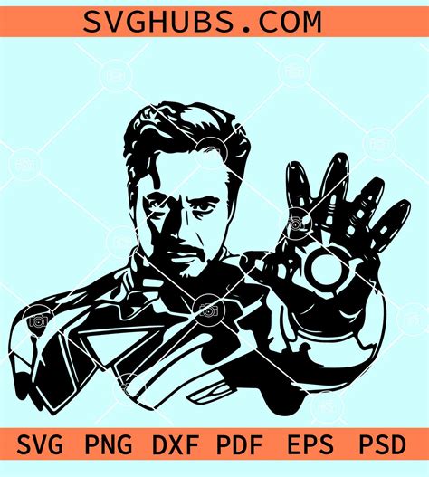 Iron Man SVG file, Iron Man Silhouette Svg, Avengers Svg