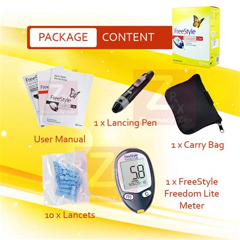 Zen Pharmacy Freestyle Freedom Lite Glucometer Blood Glucose Monitor