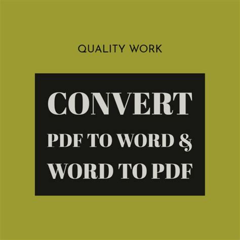 Convert Pdf Files To Word Excel Powerpoint Convert Word To Pdf By Kafzahra Fiverr