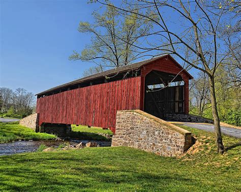 Pool Forge Covered Bridge Photograph by Dave Sandt - Pixels