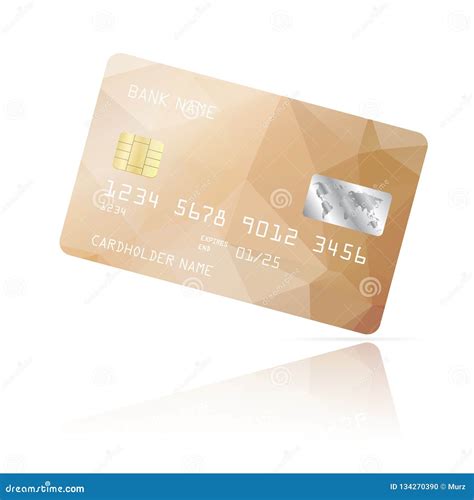 Carte Di Credito Realistica Dettagliata Con Disegno Triangolare