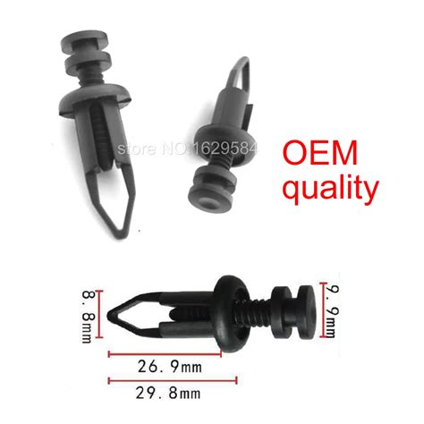 20 100 500x OEM Front Rear Plastic Bumper Push Type Retainer Clips For