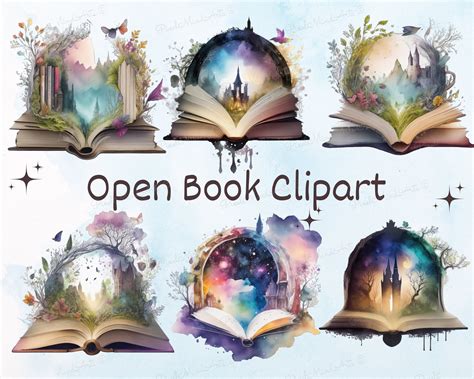 Colorful Open Book Clip Art