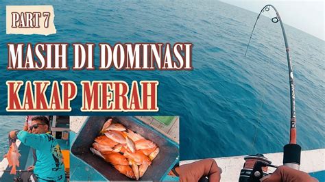 Mancing Ikan Dasaran Di Laut Pas Di Sarang Ikan Kuwe Kakap Merah Part