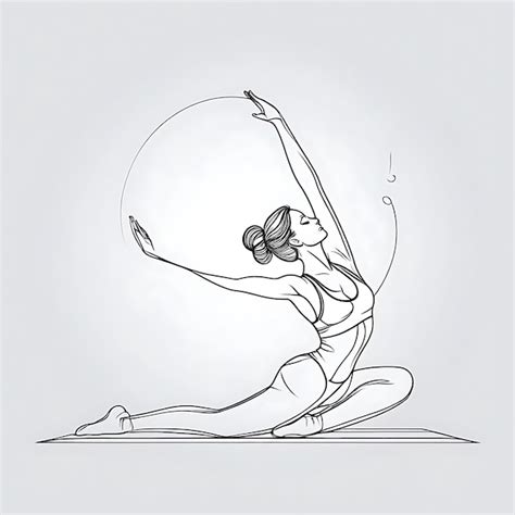 Premium Photo A Women Continuous Line Drawing Yoga Vector Illustration