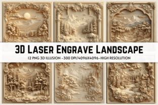 D Laser Engrave Landscape Graphic By Craft Heaven Creative Fabrica