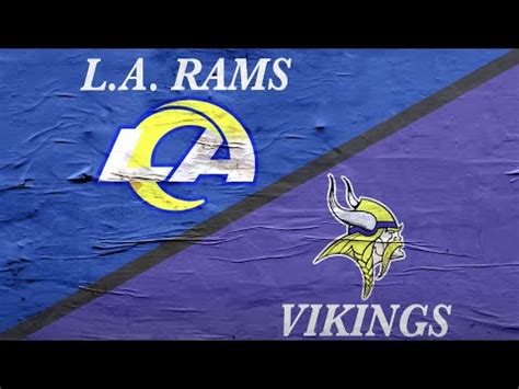 Los Angeles Rams Vs Minnesota Vikings Picks Predictions And Odds Nfl