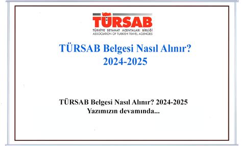 TÜRSAB Belgesi Nasıl Alınır 2024 2025 Bilgi