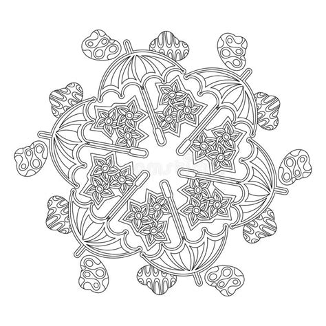 Livre De Coloriage Pour Enfants Et Adultes Mandala Parapluies Nuages