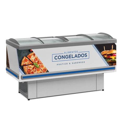 Expositor Ilha Gelopar Para Congelados Plus 520 Litros Branco 127v Gesv