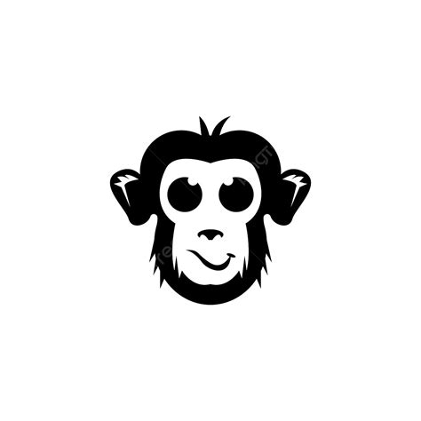 Illustrative Logo Silhouette Transparent Background, Monkey Icon Logo ...