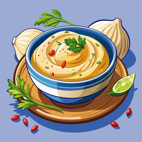 Stylized Hummus Vector Clip Art Perfect For Graphics And Design