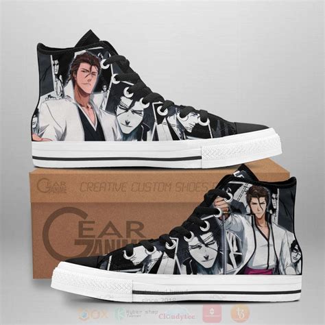 HOT Anime Bleach Aizen Sosuke Canvas High Tops Express Your Unique Style With BoxBoxShirt