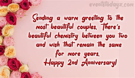 Happy 2nd Anniversary Wishes Quotes Messages