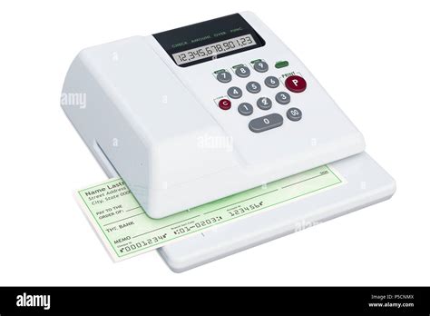 Modern Check Writer With Bank Check 3d Rendering Isolated On White