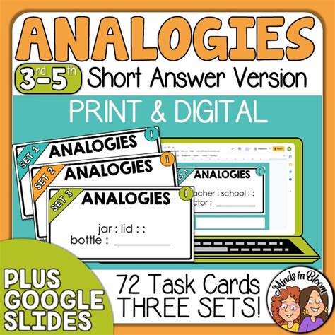 Analogies Anchor Charts Analogy Types And Examples Posters 51 OFF