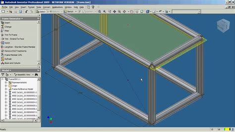 Autodesk Inventor - Frame Generator - Part 1 - YouTube