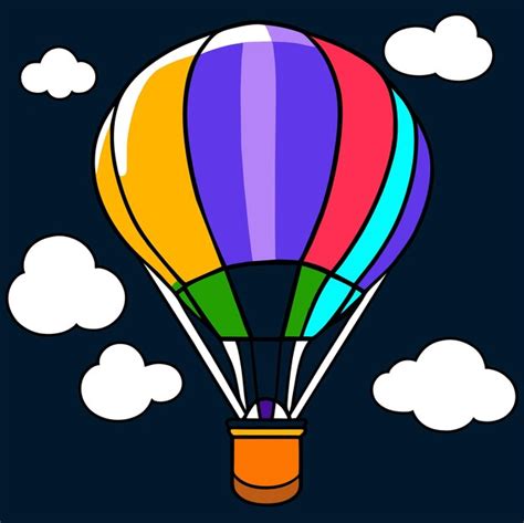 Premium Photo Parachute And Hot Air Balloon Vector Illustration