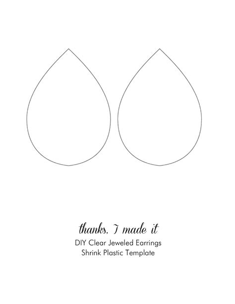 Leather Earring Templates Free - Printable Templates