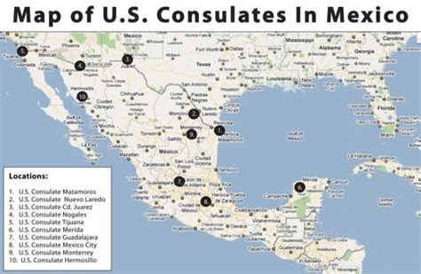 Map Of Consulates In Mexico American Intelligence Media