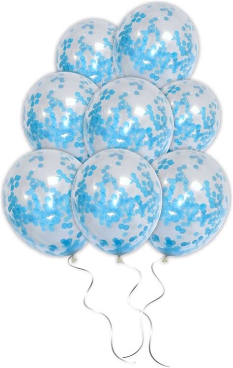 Luq Luxe Licht Blauwe Confetti Helium Ballonnen Stuks