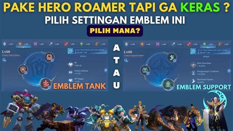 CARA SETTING EMBLEM TANK PALING KERAS DAN SAKIT MOBILE LEGENDS SET