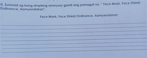 Sumulat Ng Isang Simpleng Sanaysay Gamit Ang Pamagat Na Face Mask