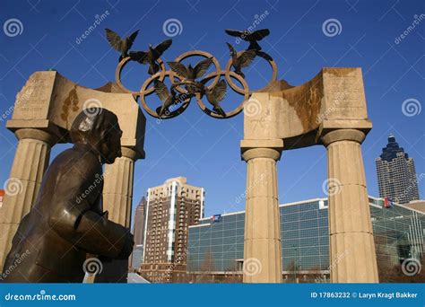 Atlanta Olympic Sculpture In Centennial Park Editorial Photography