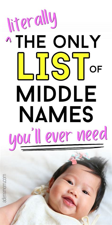 Cool Middle Names For Girls The Only List Youll Ever Need Artofit