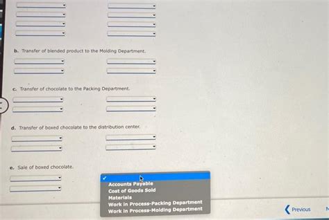 Solved Entries For Materials Cost Flows In A Process Cost Chegg