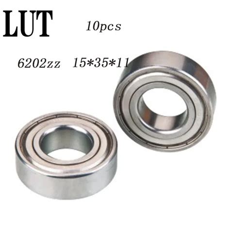 10pcs/Lot 6202ZZ 6202 ZZ 15x35x11mm 6202 2RS Ball Bearing Miniature ...